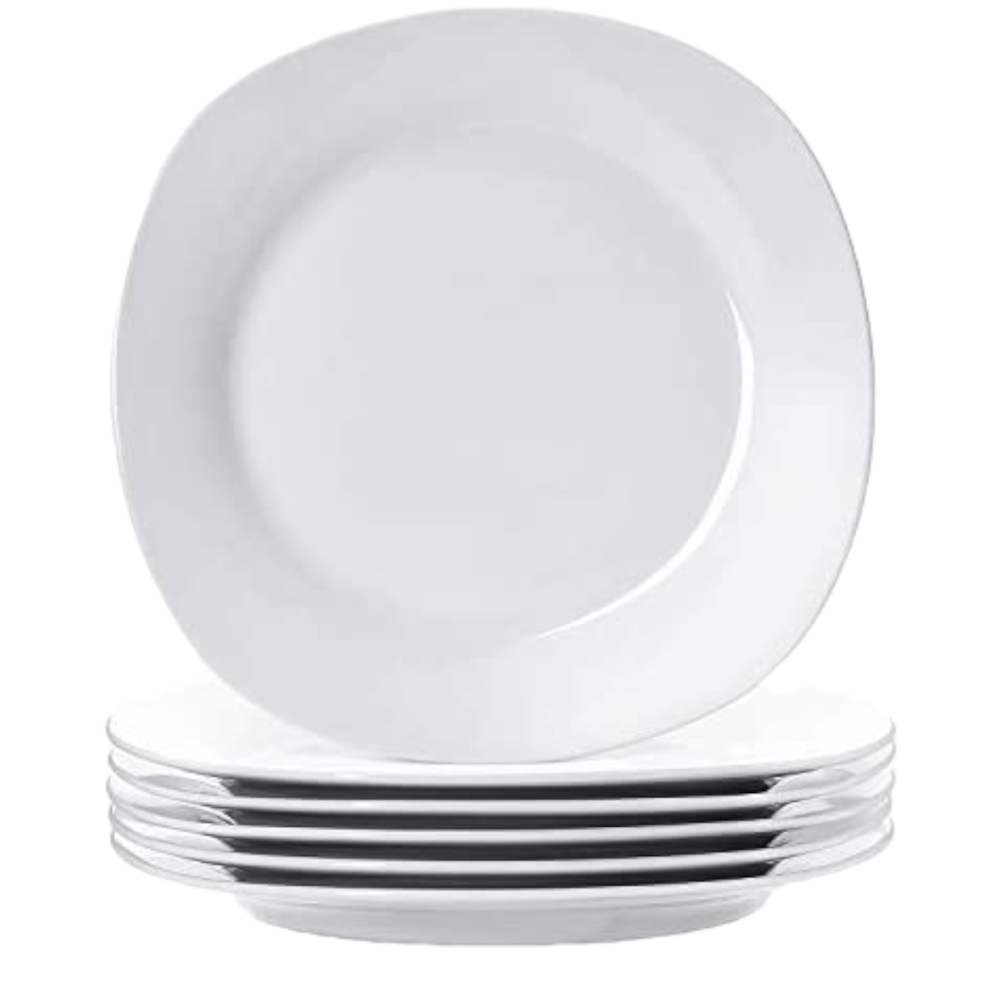 Square Ceramic Dinner Plate White