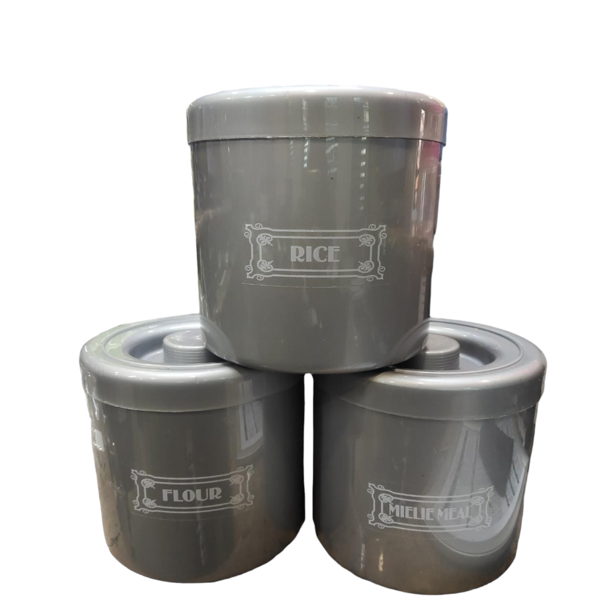 Elite Plastic Storage Container MieliebMeal-Rice-Flour 3pc Set MRF-3