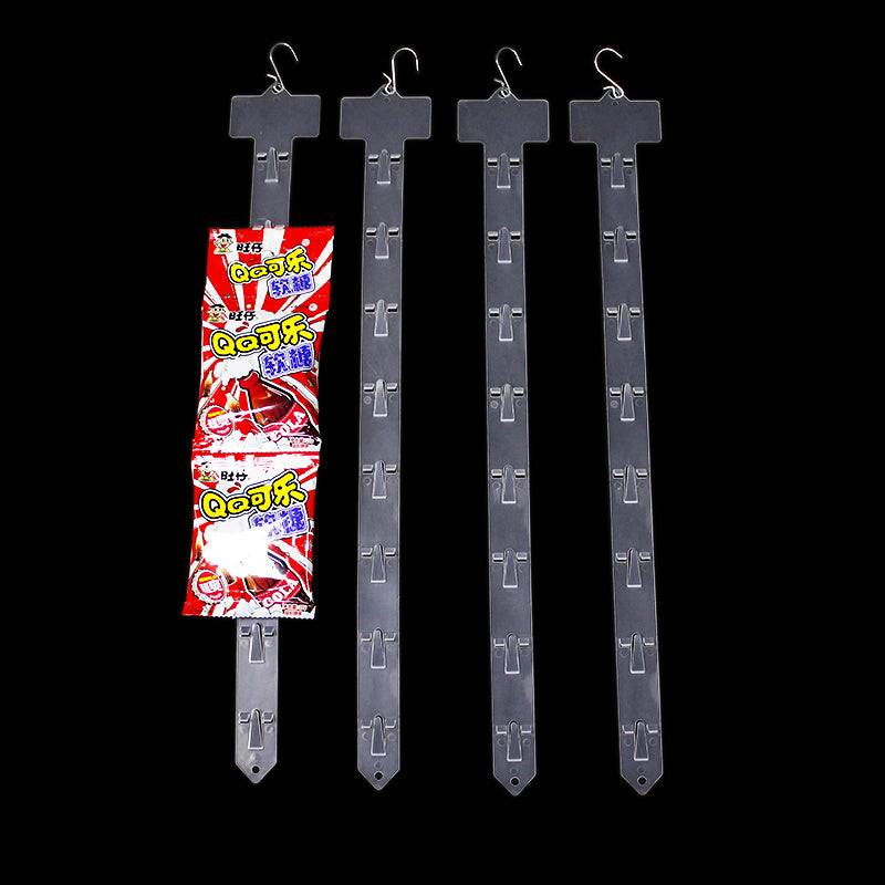 Plastic Hanging Strip Supermaket Display Clear 32x3cm 12Clip