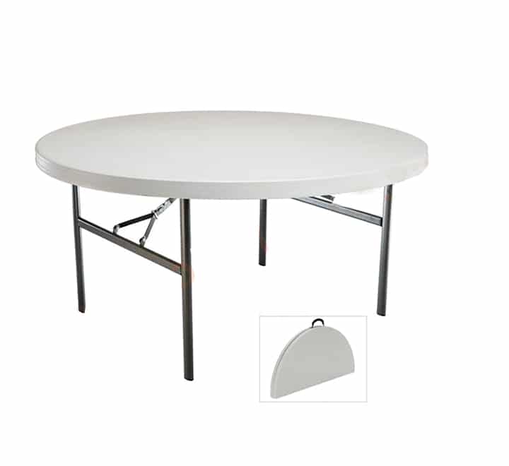 Totally Home Round Folding Plastic Table 1.8m - Trestle Table 10 to 12 Seater 44