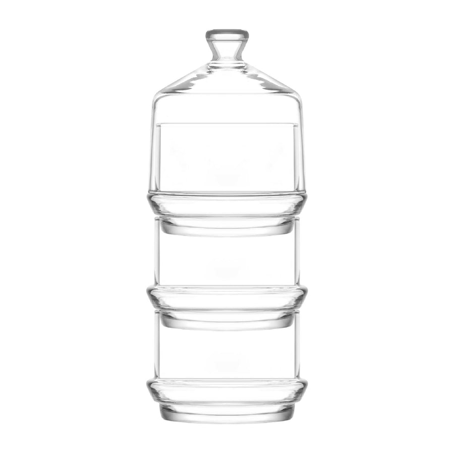 LAV 3 Tier Glass Dome Jar 765ml with base SGN054