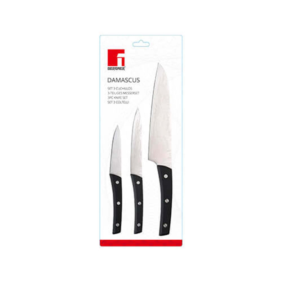 Bergner Chef 3 Knives Set Stainless Steel Damascus SGN2202