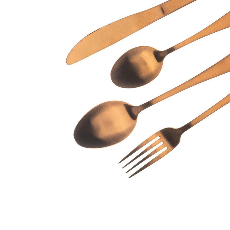 Bergner Cutlery Set 24 Pack Munich Copper Shiny Stainless Steel SGN2214