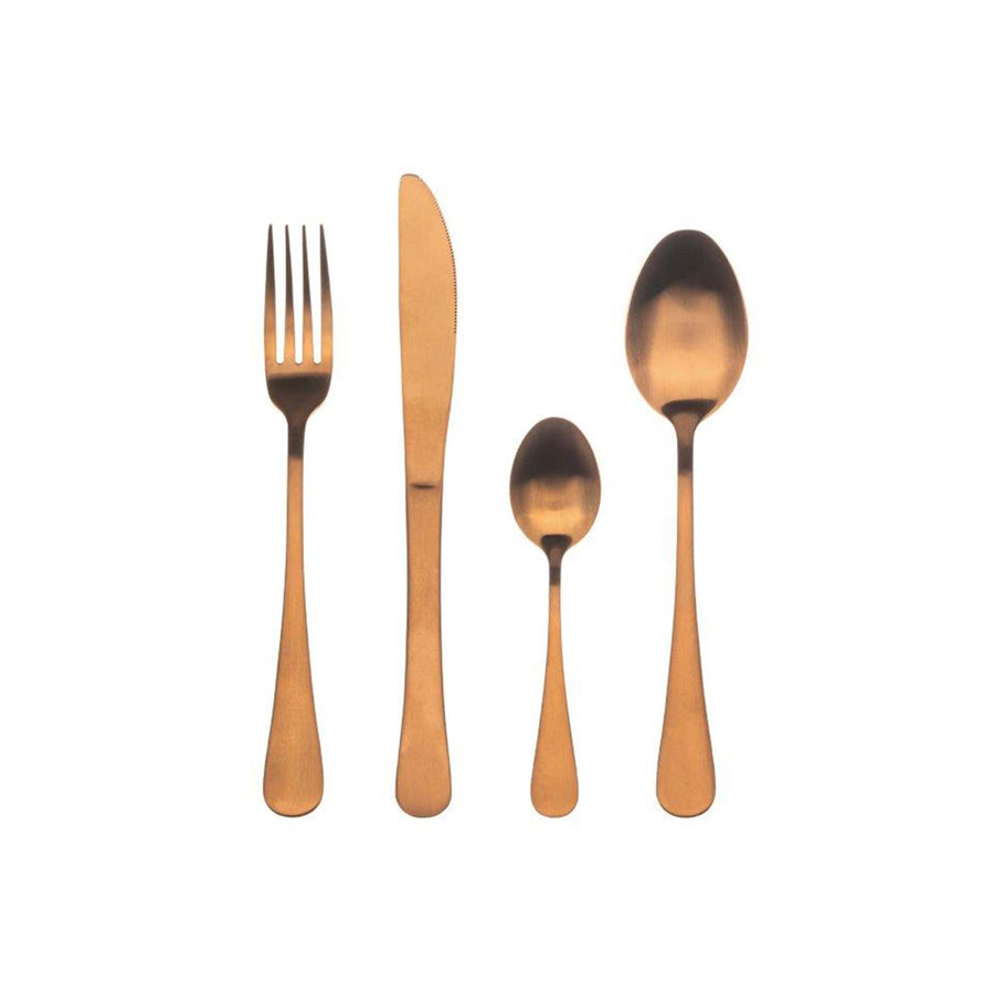 Bergner Cutlery Set 24 Pack Munich Copper Shiny Stainless Steel SGN2214