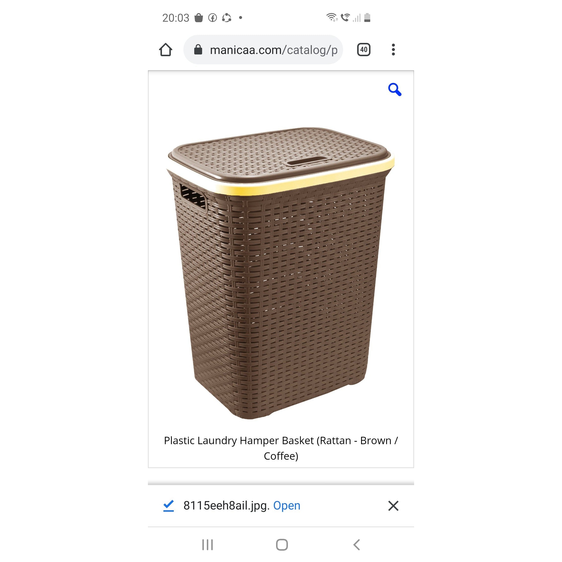 Laundry Basket Linen Bin Rattan Formosa 7145