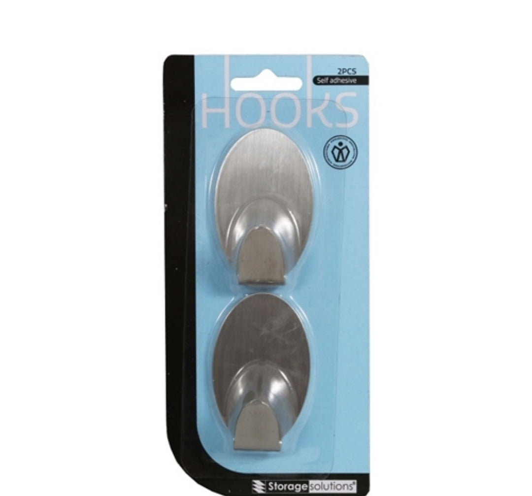 Hooks Selfadhesive Stainless Steel 4 Pack