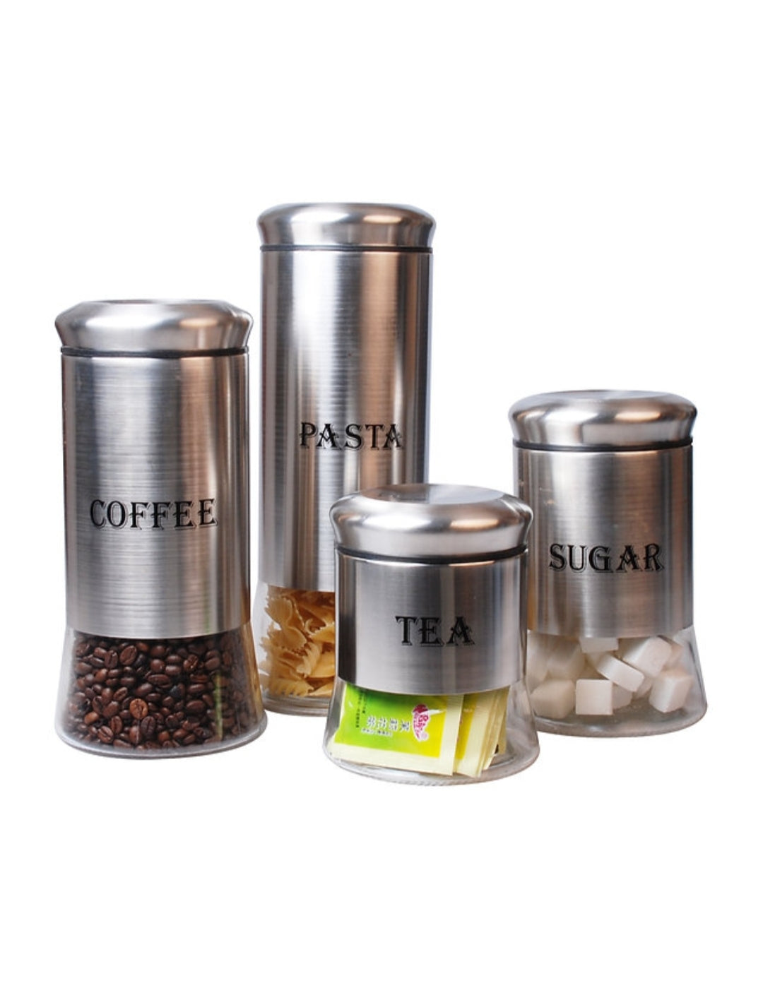 Continental Homeware Canister 4 Pack Set Spice Set Print CH368