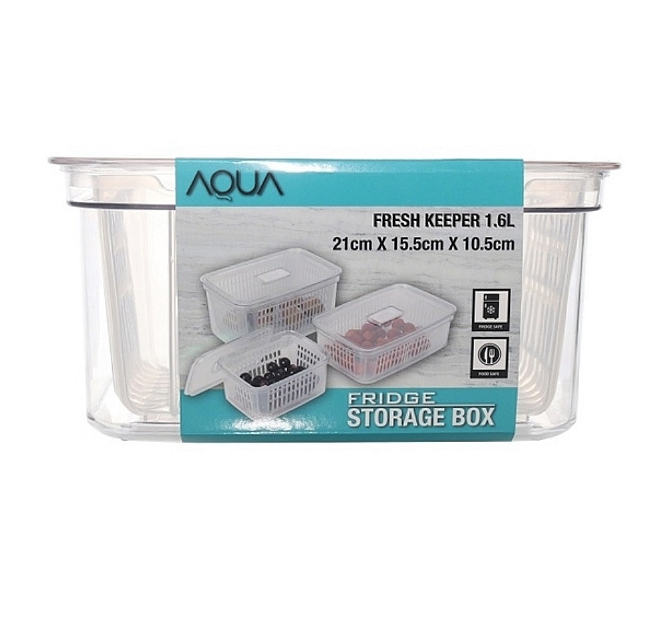 Aqua Fresh Keeper Box 1.6L Fridge Storage Box 10362