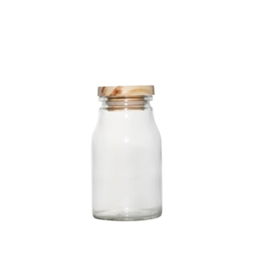 Glass Canister 180ml with Pine Lid 27241