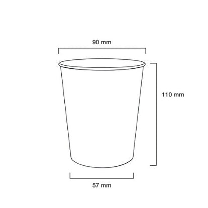 350ml Paper Coffee Cups Double Wall Black White Sip Lid 10pack