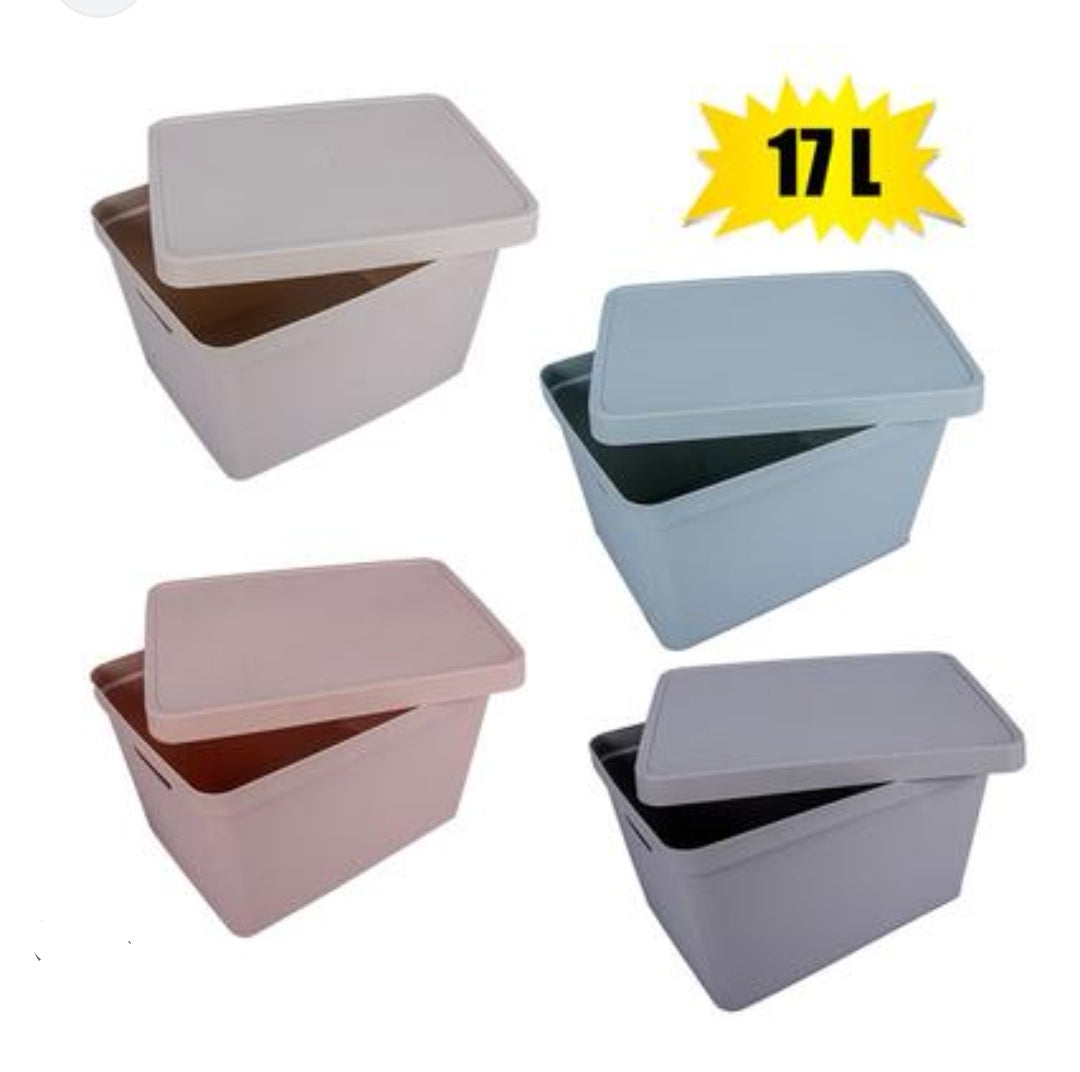 Plastic Storage Box Vinto Design 17L with Lid