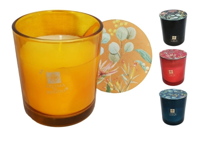 Candle In Glass Pot Assorted 88x100m 13141