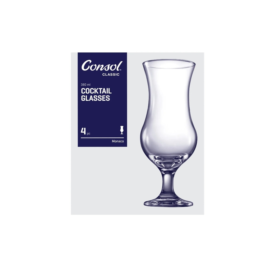 Consol Glass Cocktail 380ml 4Pack Monaco 17147