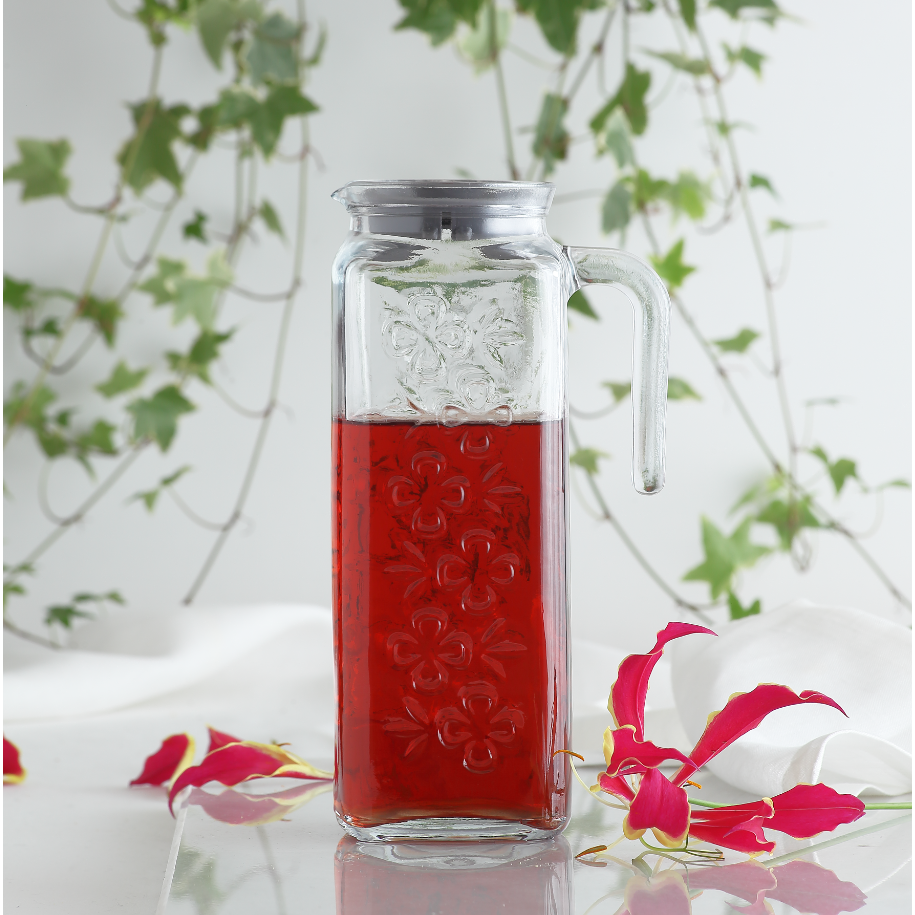 LAV Bloom Glass Water Jug 1.2L SGN687