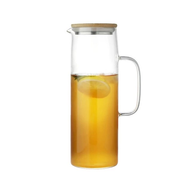 LAV Glass Water Jug 1.2L with Wood Lid SGN1940