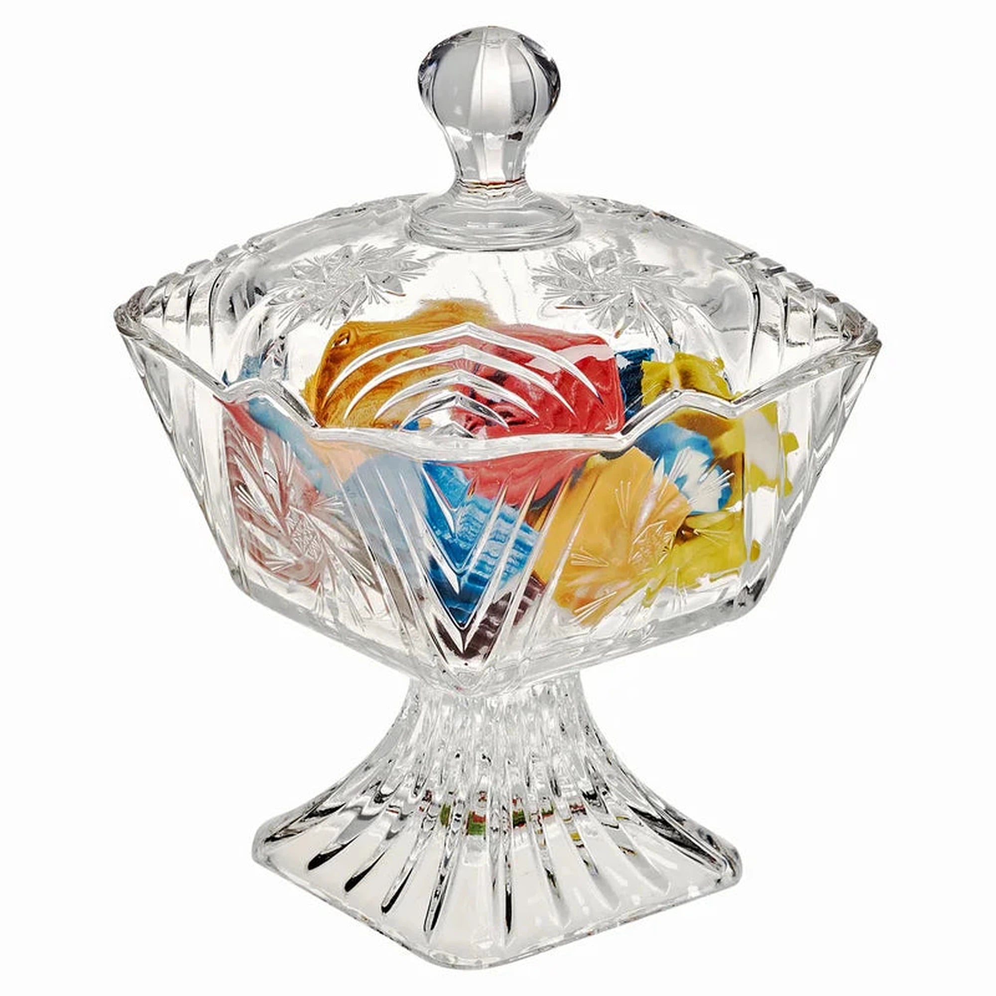 Pasabahce Stella Candy Bowl Footed with Lid 10x10cm 23993