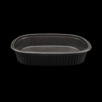 Zibo Oval Meal Tray No Division Black T733