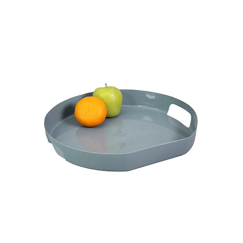 Plastic Serving Tray Round with Handles