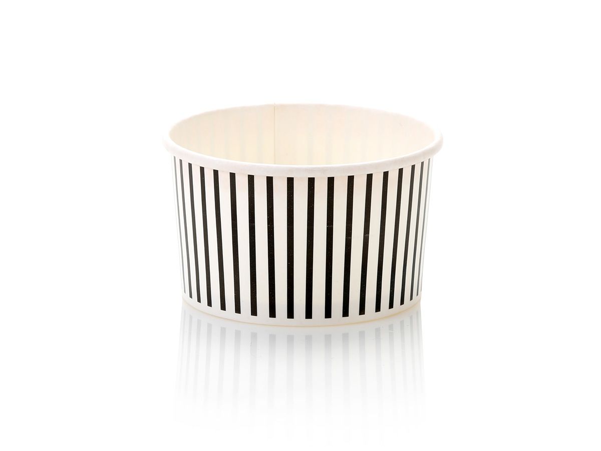 Vintage Ice Cream Paper Cups 150ml Tub Stripes 5pc
