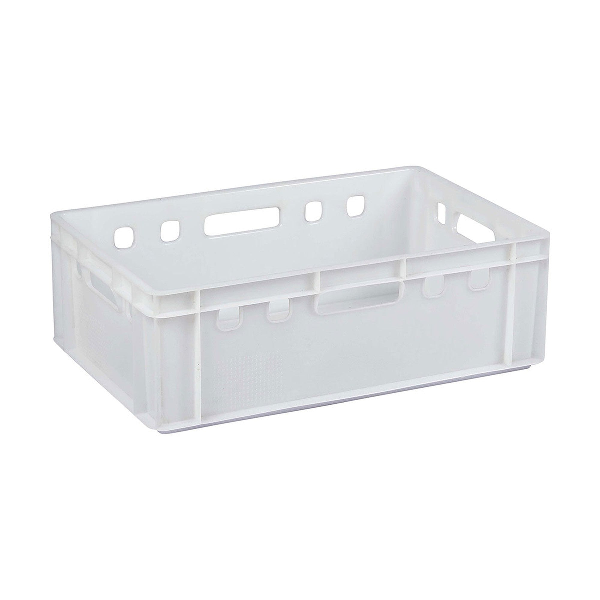 Plastic Crate Stackable White  Buzz