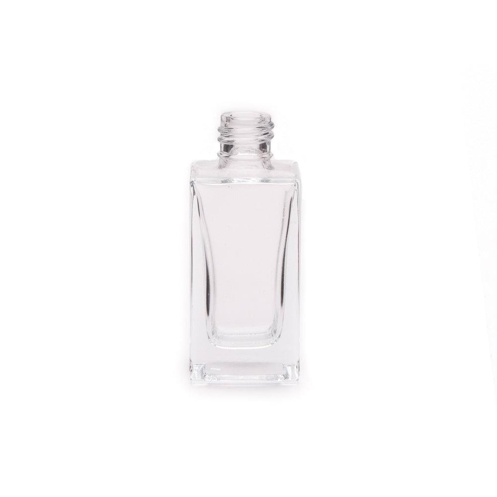 Perfume Glass Bottle 30ml Square Short with Pump White Gold Lid 78mm Tube WSH-036