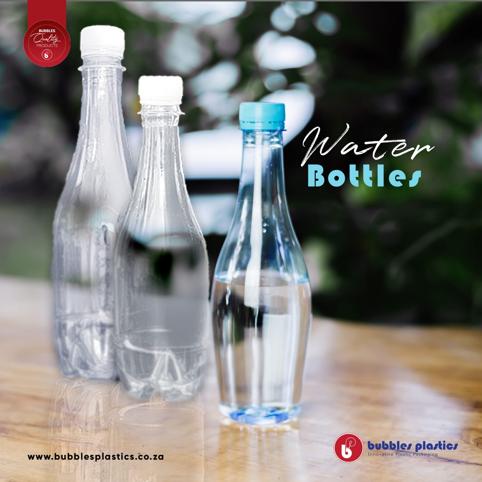 1L Plastic Teardrop Water Bottle Clear BOT137