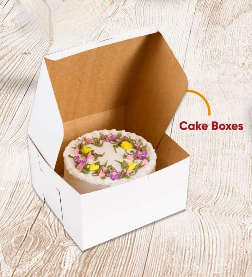 Cake Boxes 5x5x2inch 10s (12.5x12.5x4cm)