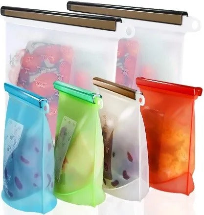 Reusable Silicone Freezer Bags 500ml Each