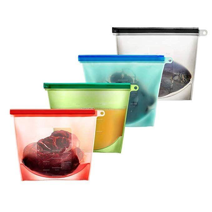 Amazon.com: Stasher Reusable Silicone Storage Bag, Food Storage Container,  Microwave and Dishwasher Safe, Leak-free, Bundle 6-Pack, Ocean : Clothing,  Shoes & Jewelry
