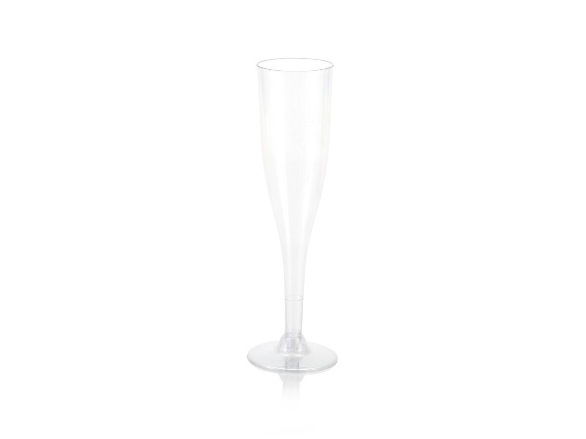 Disposable Party Cup 165ml Fluted Stemmed Champagne with Detachable Base 10pack