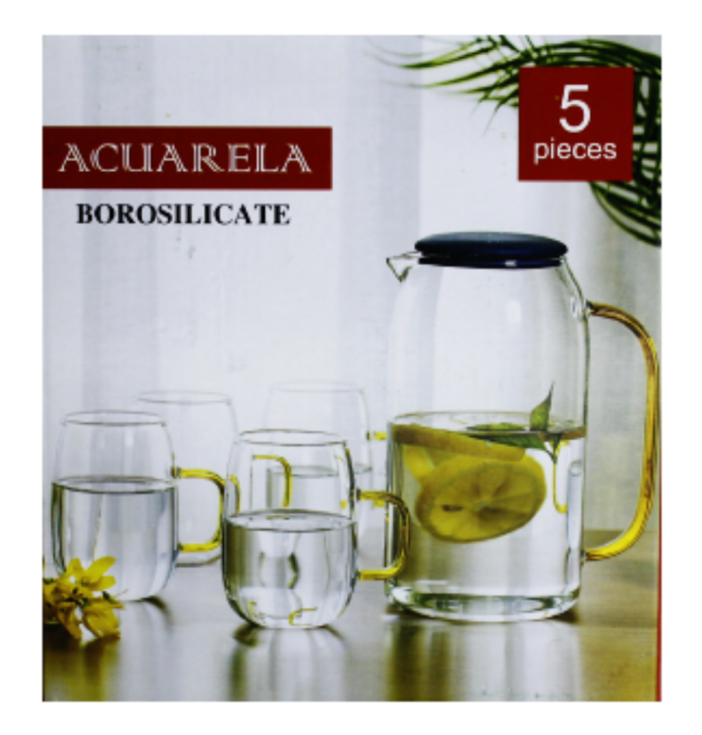 Borosilicate Water Set 5pcs Set Acuarela GL2821