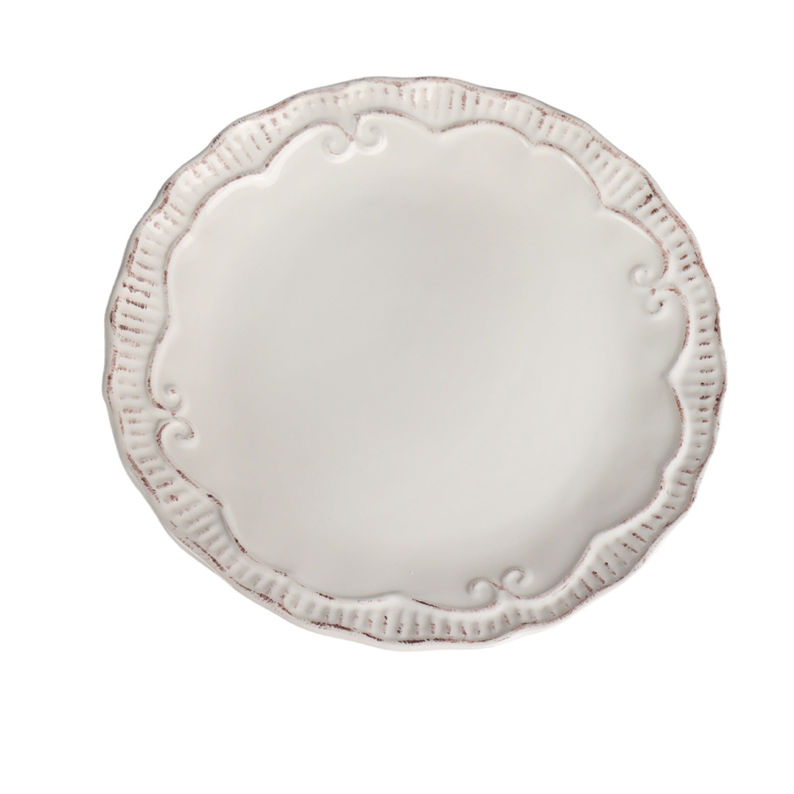 Dinner Plate 28cm Embossed Reactive Design Colour XH006-1 BEIGE