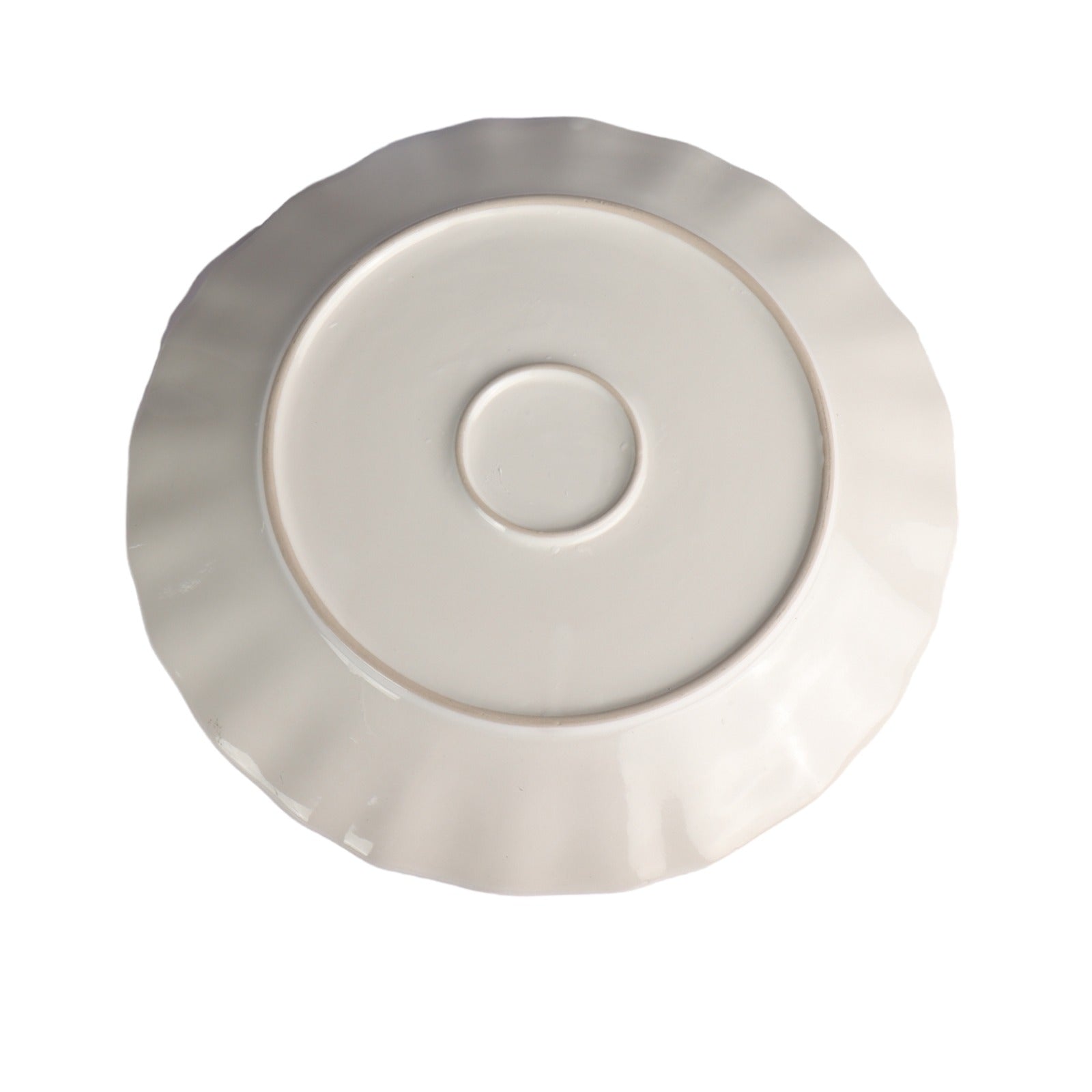 Dinner Plate 28cm Embossed Reactive Design Colour XH006-1 BEIGE