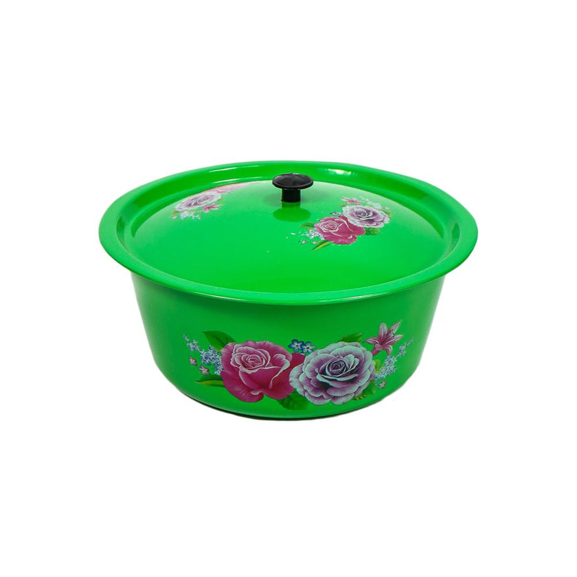 Enamel Cash Bowl 24cm with Lid Color