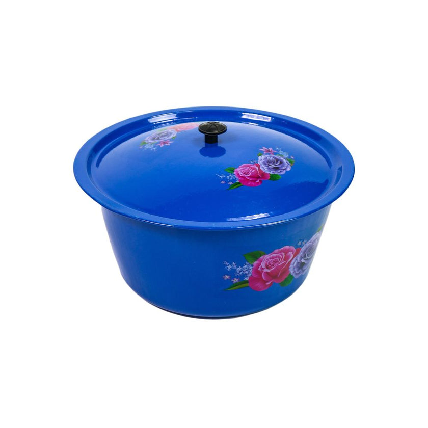 Enamel Cash Bowl 24cm with Lid Color