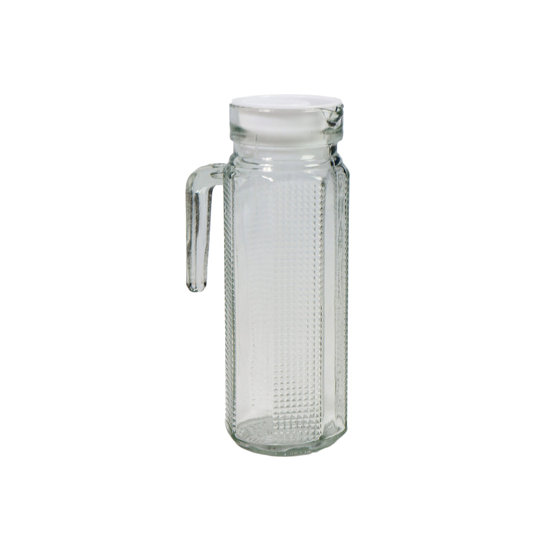 Glass Jug 1L with Lid Clear
