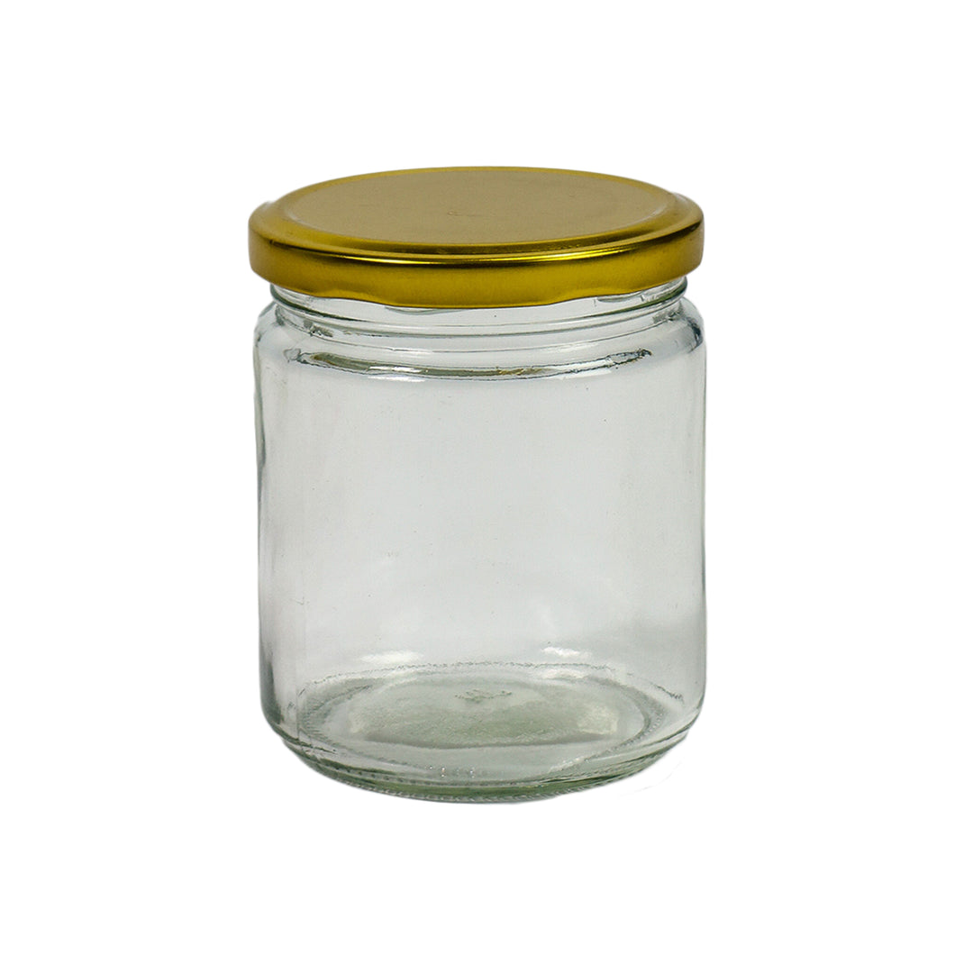 Glass Jar 450ml with Lid Canned Fruit Bottle