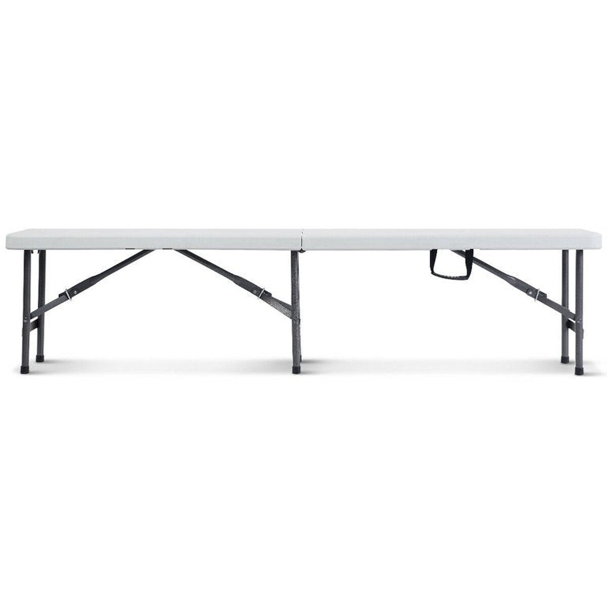 1.8m Folding Trestle Plastic Bench 6ft White