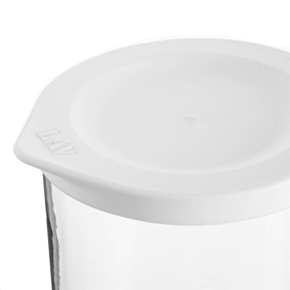 LAV Glass Canister Jar 1.4L with White Lid SGN944