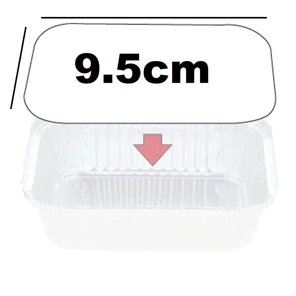 Aluminum Foil Takeaway Container Disposable FG-4453P with Poly PVC Lid Card Lid FL-B4453 1pc