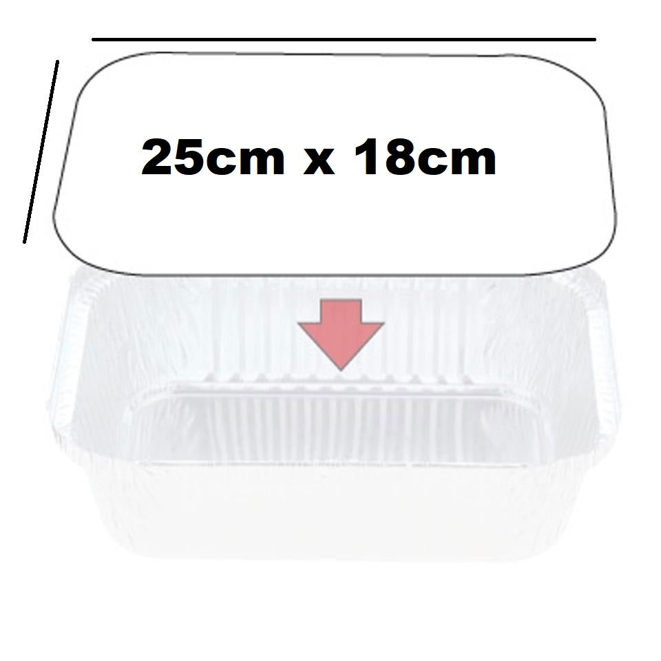 Aluminum Foil Takeaway Container Disposable 4283P with Poly PVC Lid Card Lid B4283 1pc