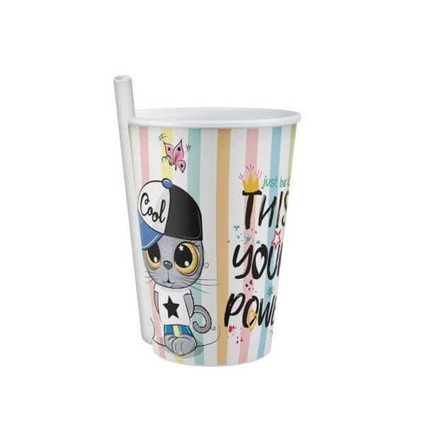 Titiz Plastic Kiddies Sip Yummy Cup With Straw 400ml AP-9124