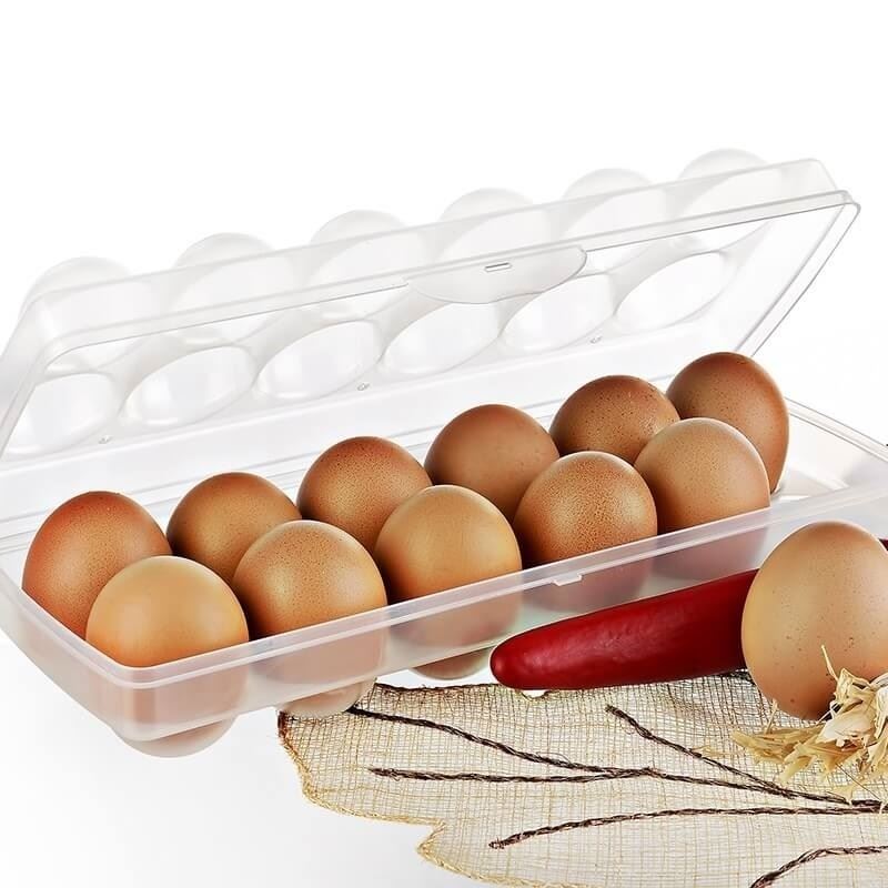 Titiz Plastic Eggo 12-Grid Egg Storage Tray Holder Clamshell Box AP-9181