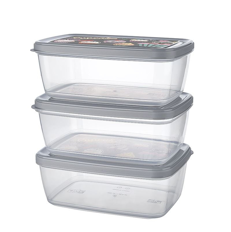 Titiz Plastic Storage Box Set Aria 3 Pack 1200ml AP-9258