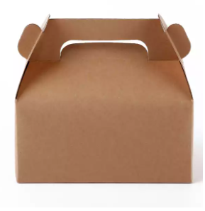 Kraft Gift Takeaway Party Treats Box 18x30cm with Handle