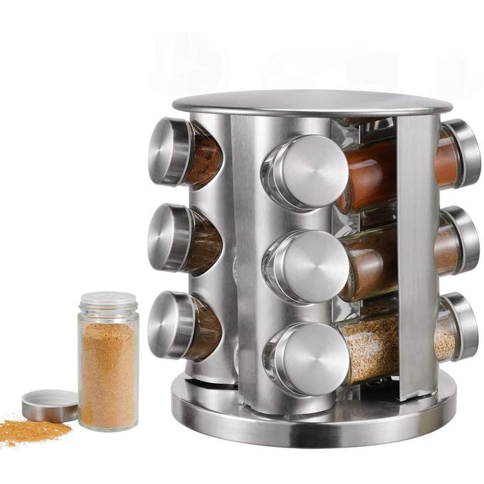 Spice Rack Set Rotating 12 Pieces Small