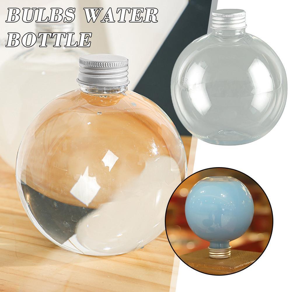 Plastic Globe Jar Spherical Ball Shaped Bottle with Silver Lid