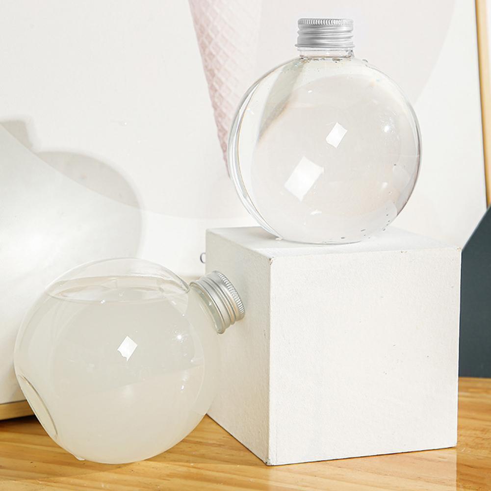 Plastic Globe Jar Spherical Ball Shaped Bottle with Silver Lid