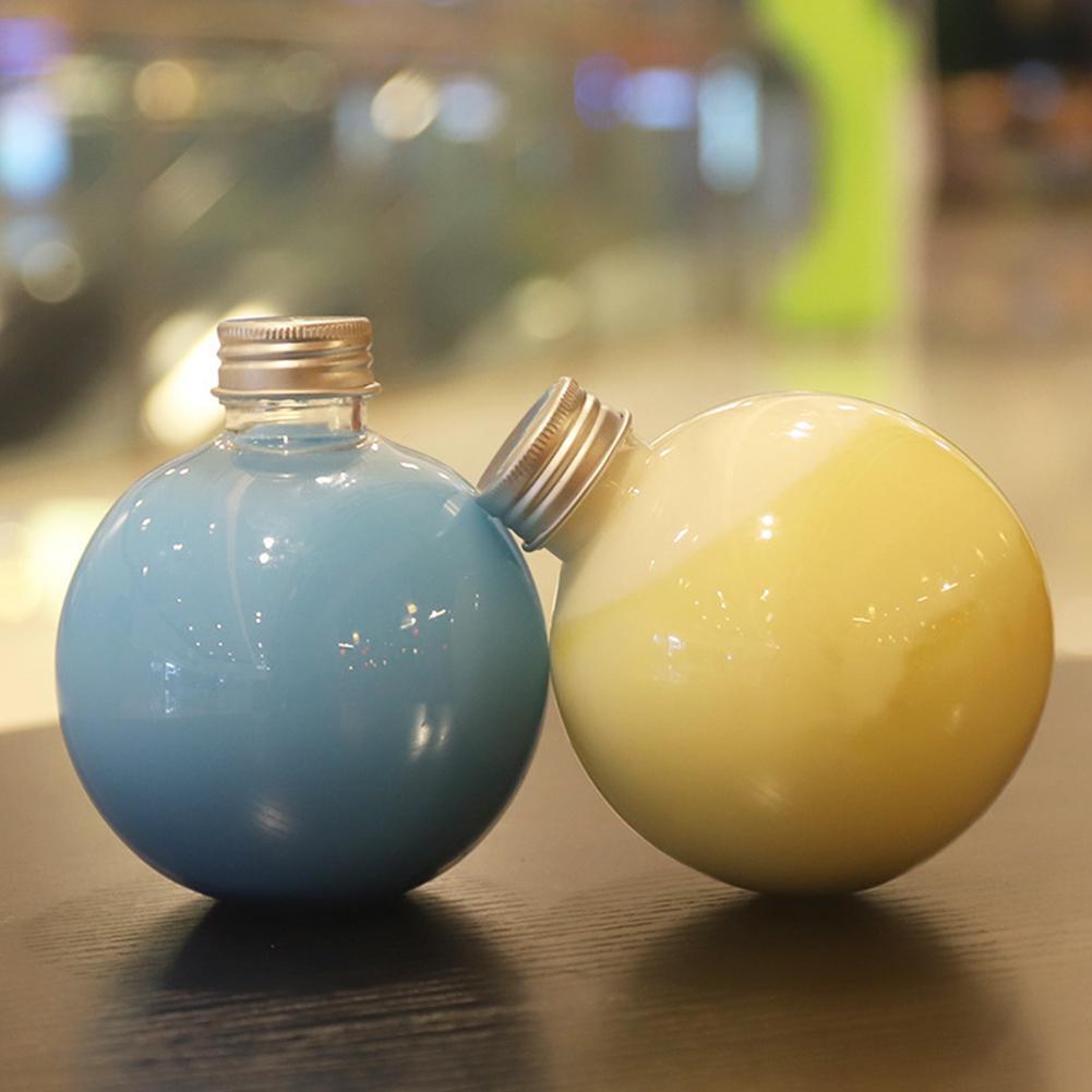 Plastic Globe Jar Spherical Ball Shaped Bottle with Silver Lid