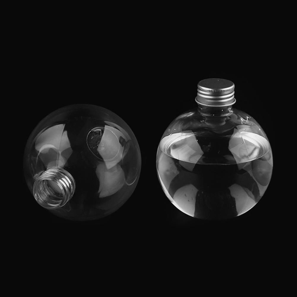 Plastic Globe Jar Spherical Ball Shaped Bottle with Silver Lid